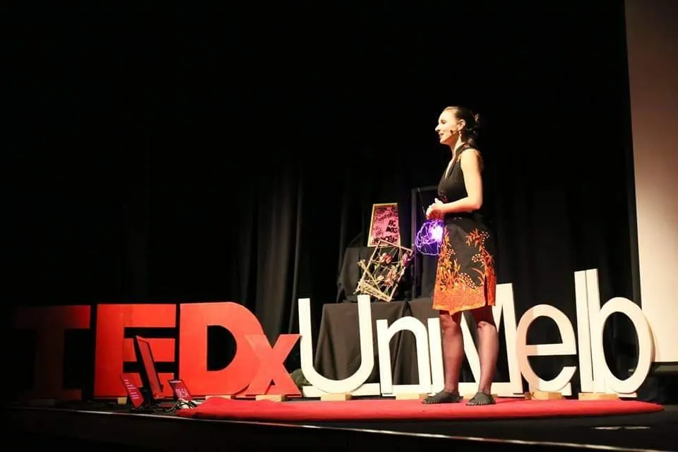 Daria speaking at TEDx UniMelb